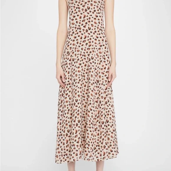 Theory flora leopard print silk midi cami dress - Picture 14 of 14